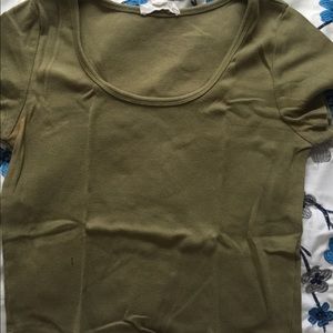 Olive green crop top